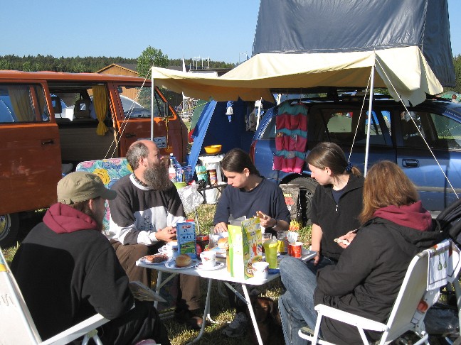gemeinsames Fr&uuml;hst&uuml;ck vor dem Start