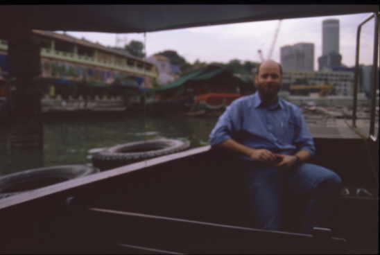 Uwe beim Riverboat fahren
