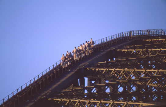 Br�cke mit Bridgeclimbern