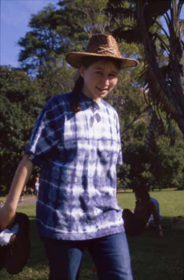 Kathi im Botanischen Garten von Sydney 2001