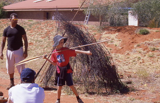Speerschleuder im Einsatz