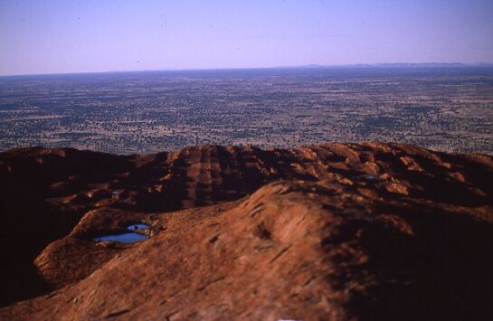 Uluru - Wasser in Senken